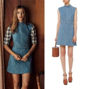 NEW Veronica Beard Nico Denim Chambray Mini Dress